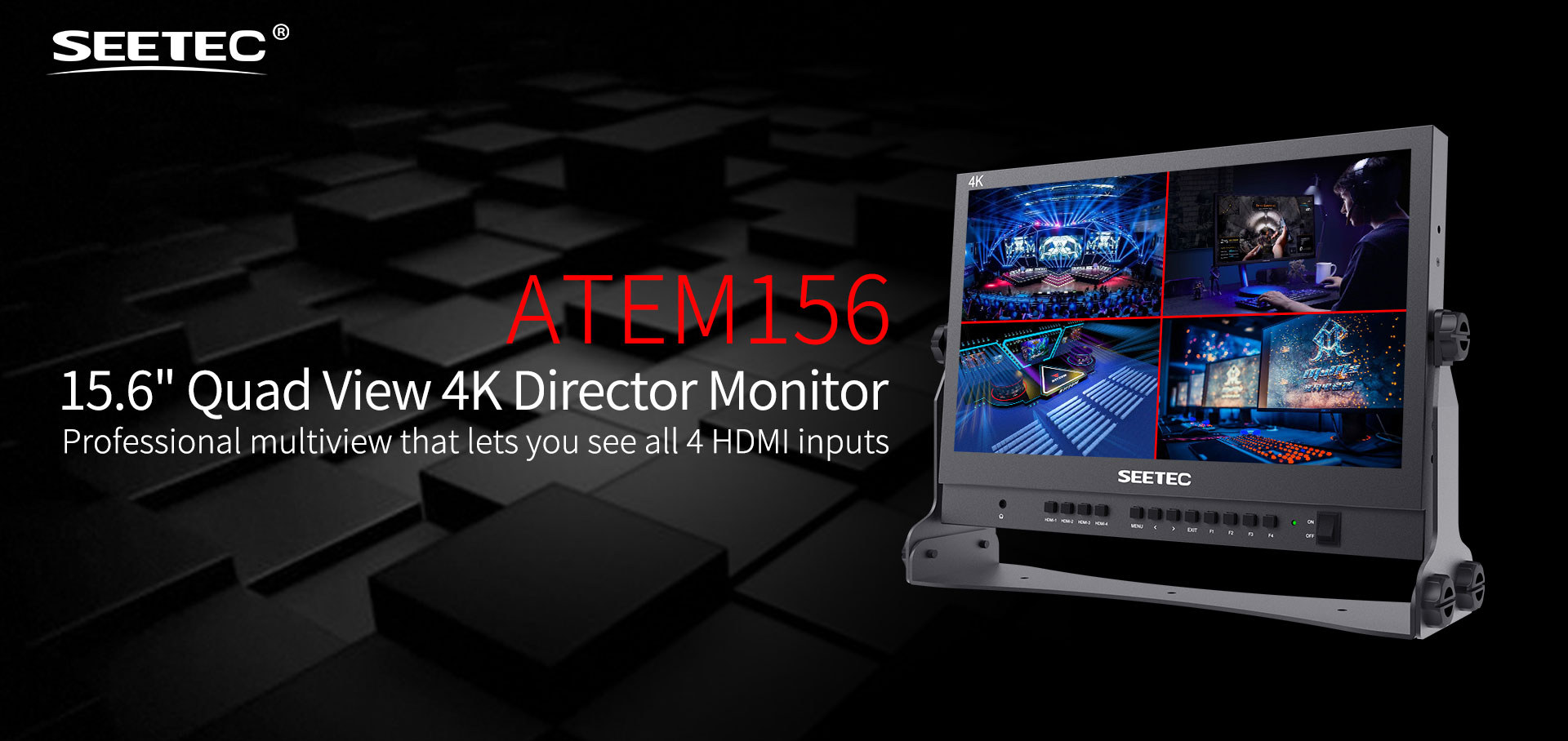 quad view 4K director monitor