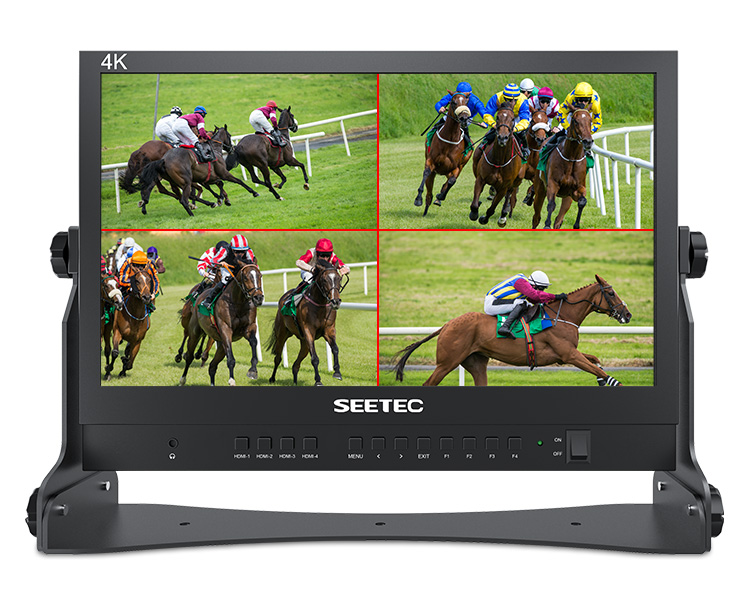 SEETEC ATEM156 15.6 Inch Live Streaming Broadcast Director Monitor with 4 HDMI Input Output Quad Split Display for ATEM Mini Video Switcher Mixer Pro Studio Television Production